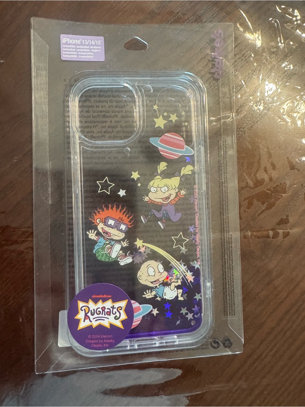 Nickelodeon Rugrats Clear iPhone Case for iPhone 13/14/15 - Multicolor Stars